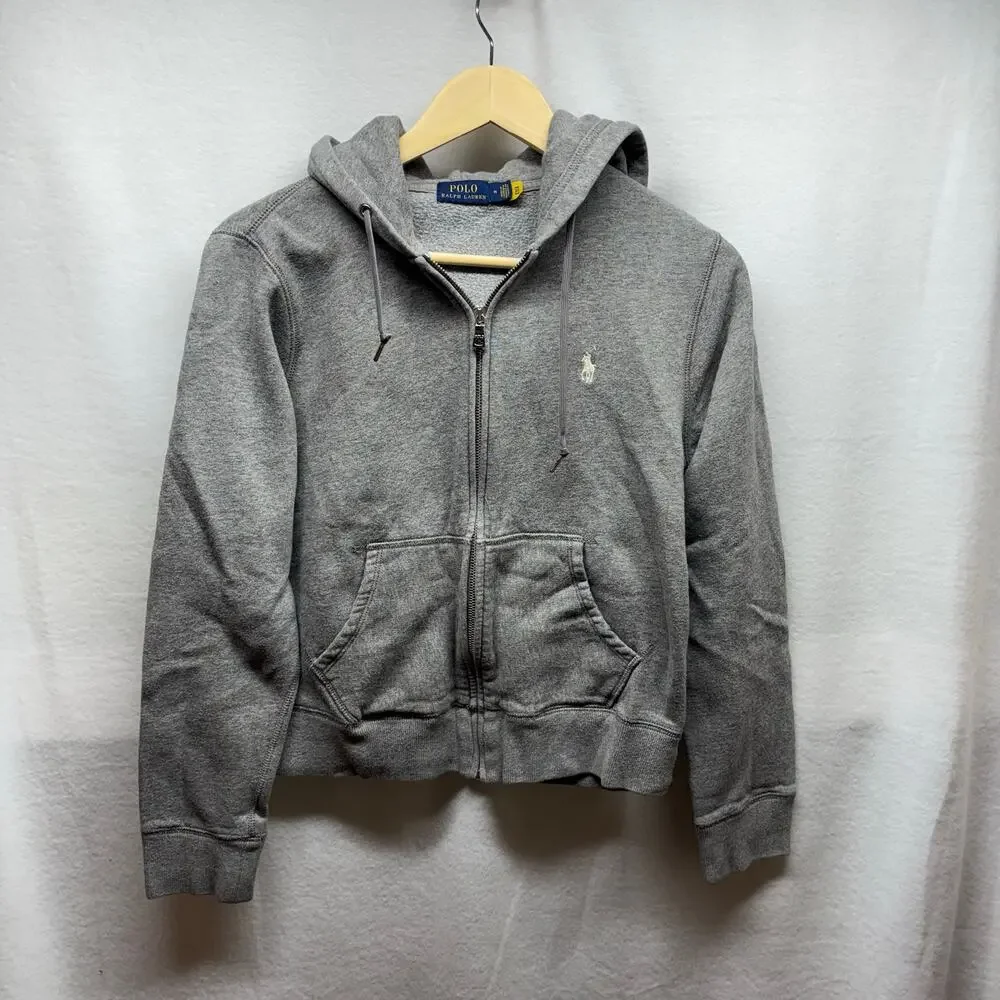 Polo Ralph Lauren Gray Full Zip Hoodie - Size‎ Medium